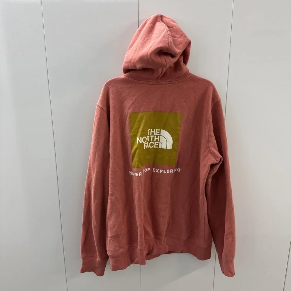 The‎ North Face Box NSE Men's Pink Long Sleeve Pullover Hoodie Medium